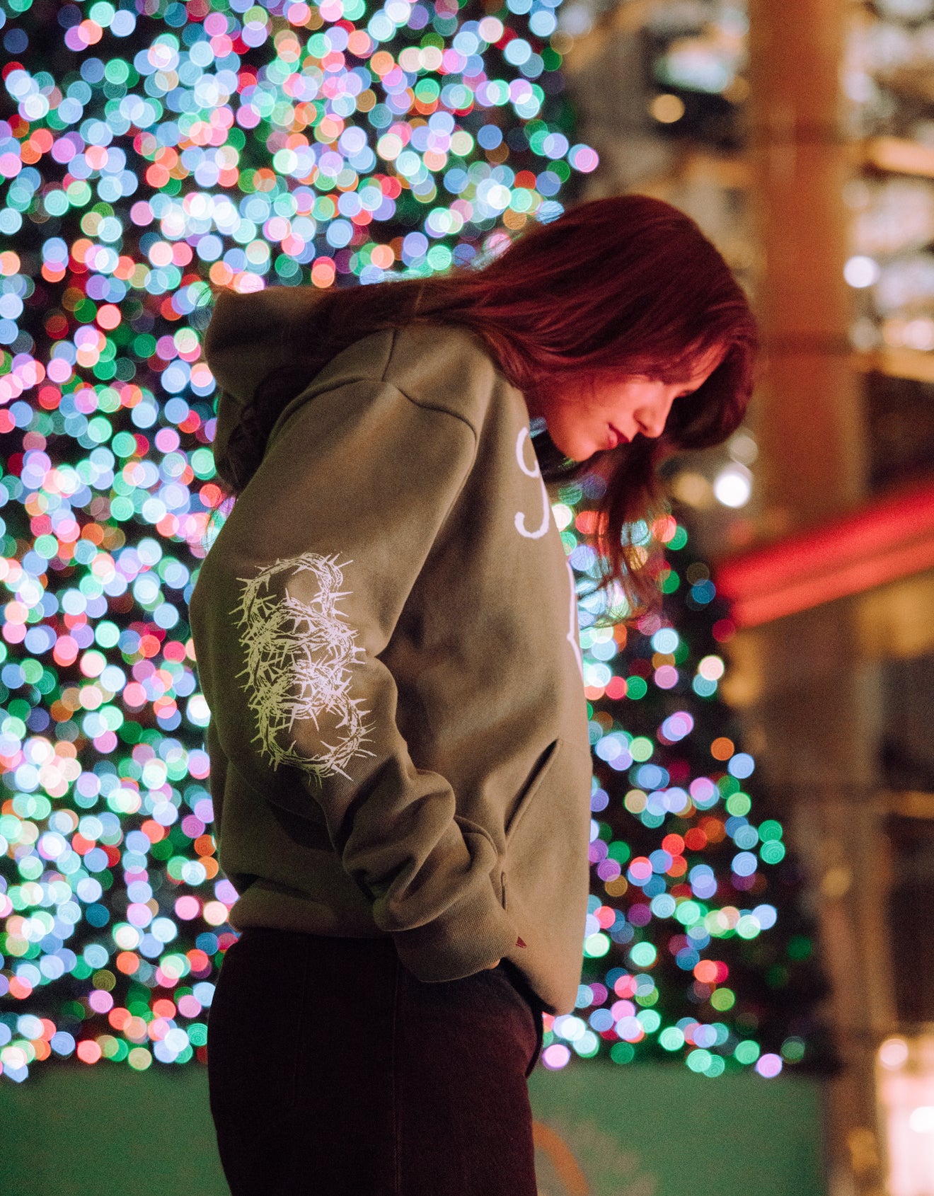 JESUS IS LOVE OLIVE HOODIE